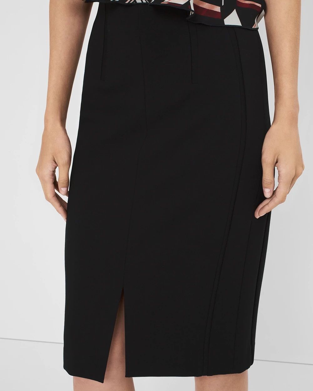 Ripe Ponte Pencil Skirt - Black